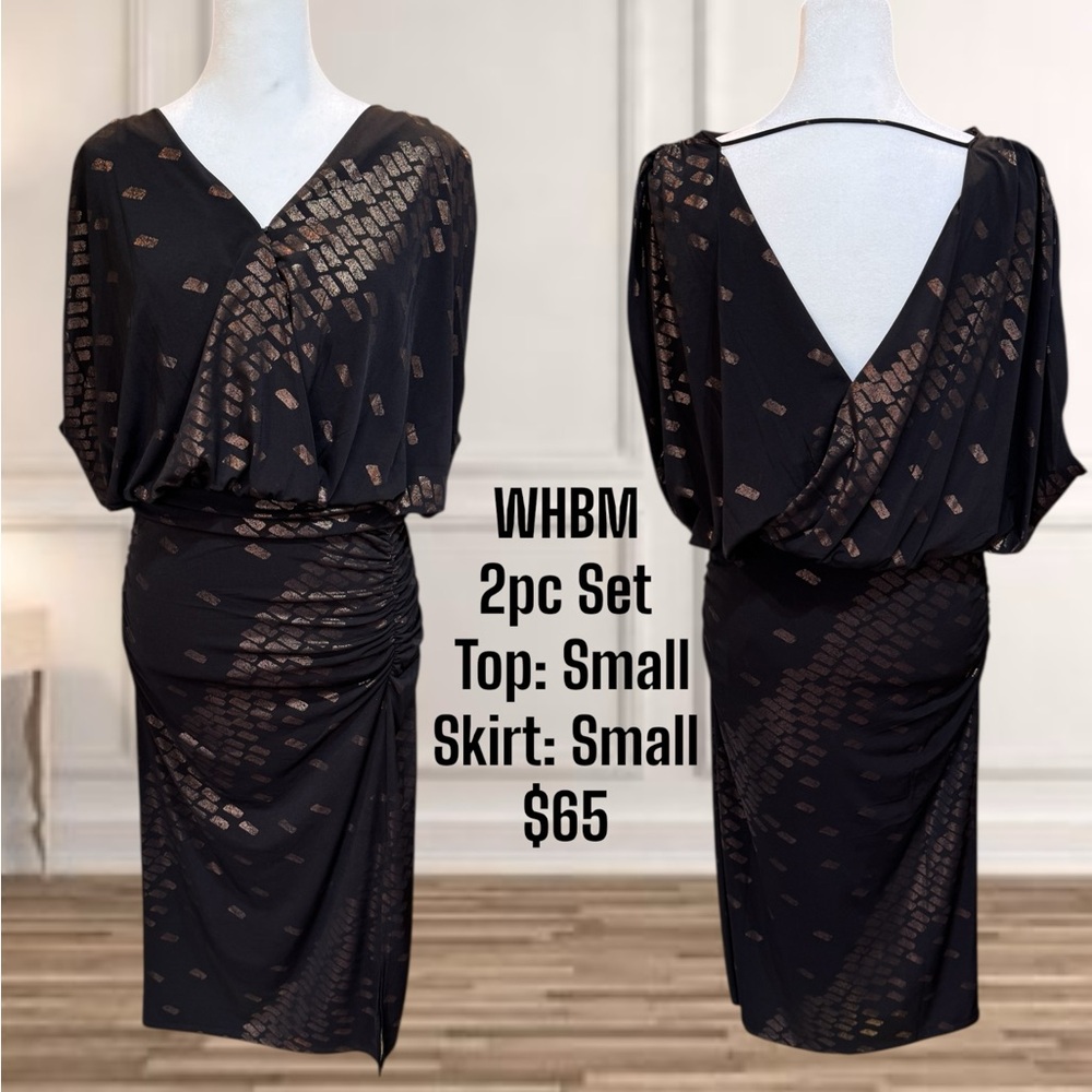 Black and Gold 2-Piece Dress Set